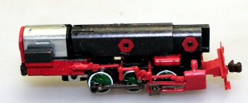 Complete Loco Chassis - Red & Green ( N 0-6-0 )